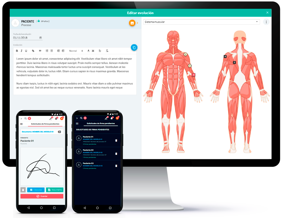 Ejemplo dashboard Clinni